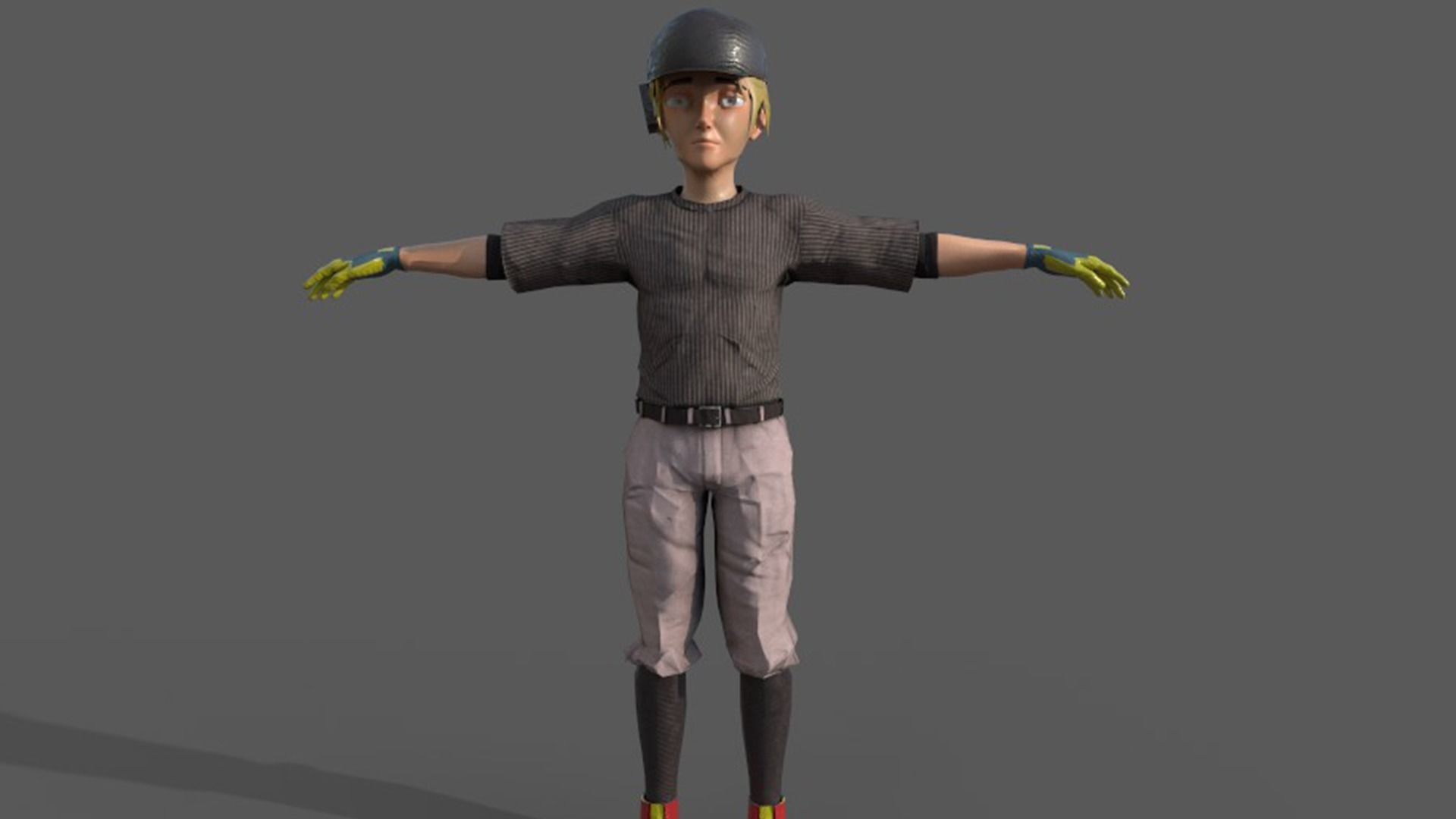 Baseball Actions 3D model_9