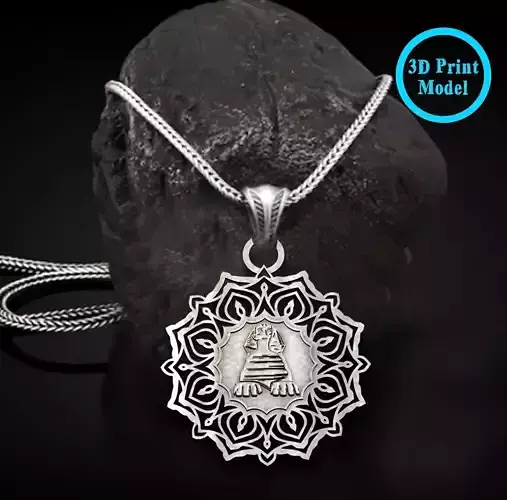 Sphinx Ancient Pendant Egypt Pharaonic Art Necklace jewelry