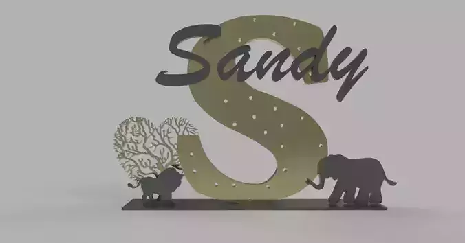 sandy desk stand 3D model