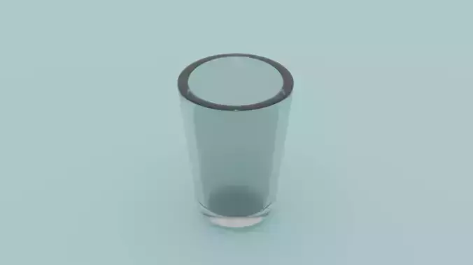 3D Realistic Glass of water