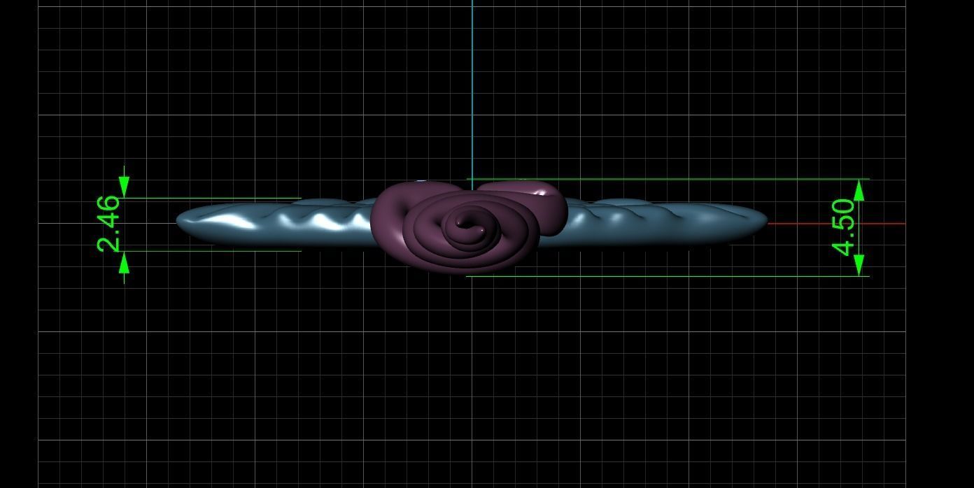 Pendant Caduceus 3D print model_6