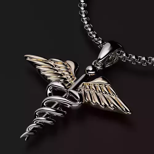Pendant Caduceus 3D print model