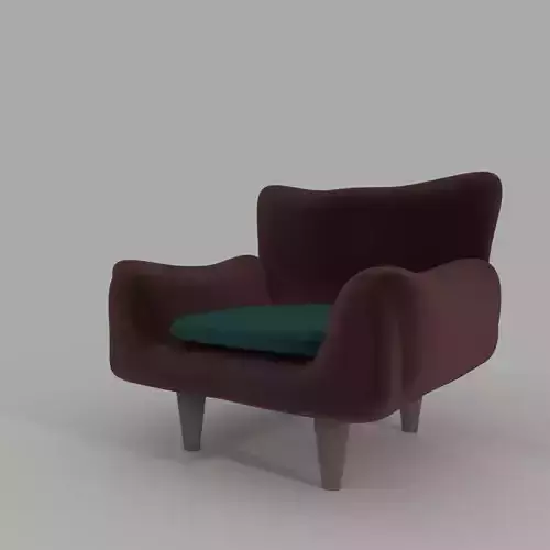 Armchair with cushion