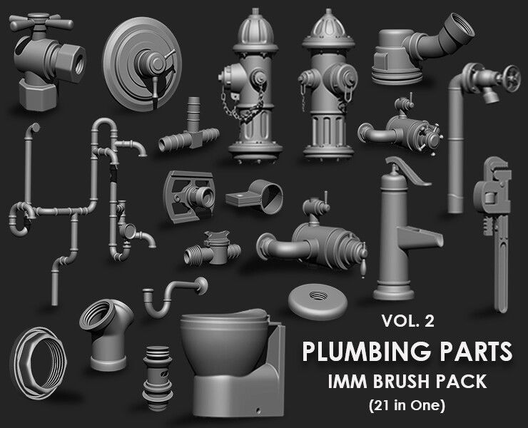 Hardsurface Environment Megapack Imm Brushes 409 All in One 3D model_19