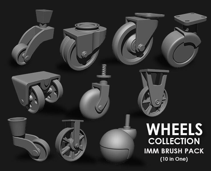 Hardsurface Environment Megapack Imm Brushes 409 All in One 3D model_1