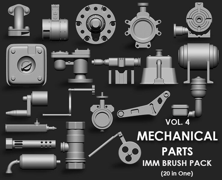 Hardsurface Environment Megapack Imm Brushes 409 All in One 3D model_6