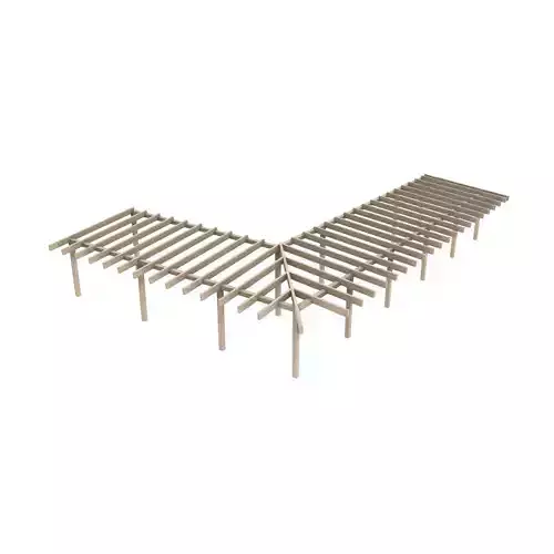 Pergola wooden frame for roof