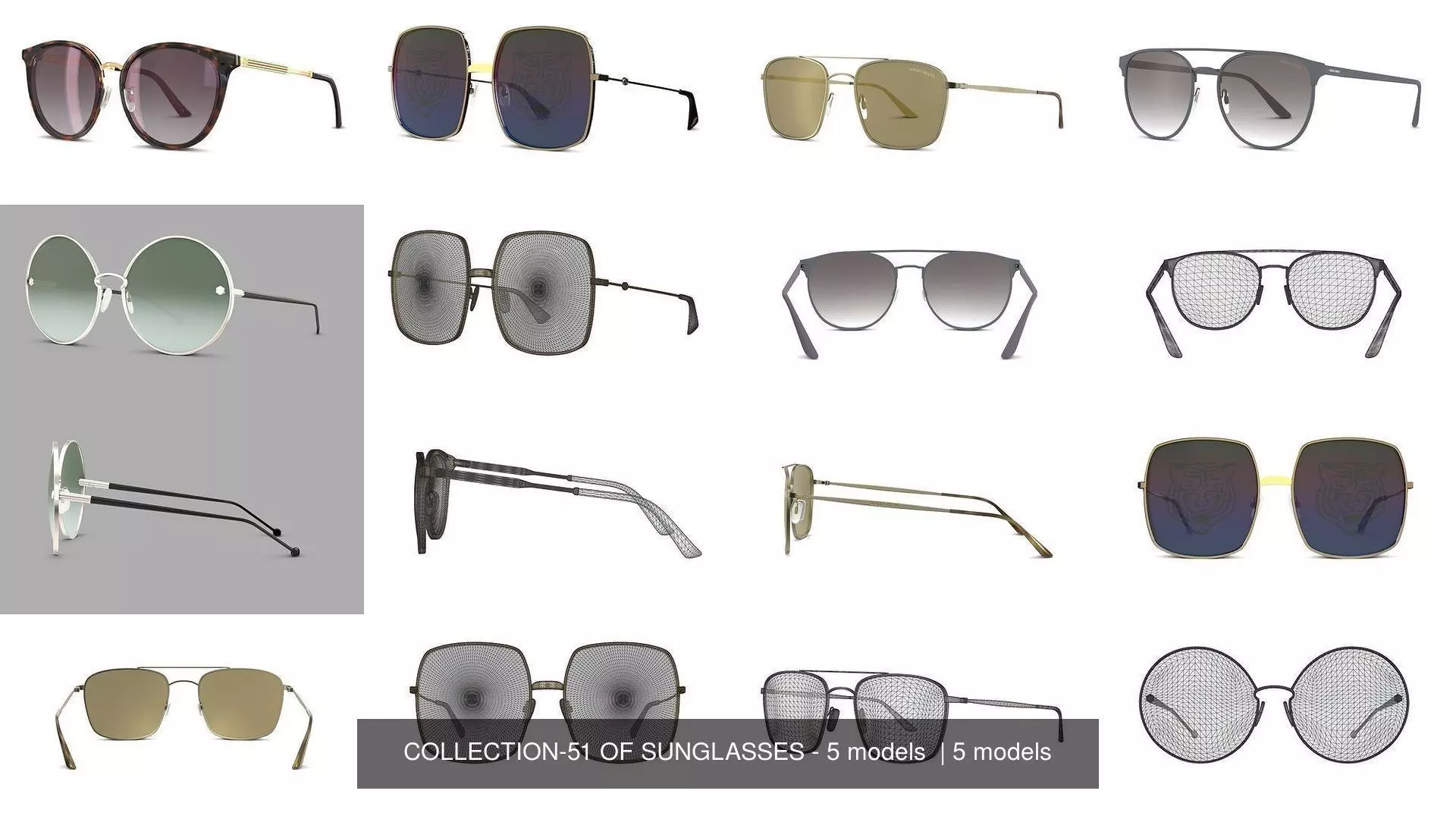 COLLECTION-51 OF SUNGLASSES - 5 models  _0