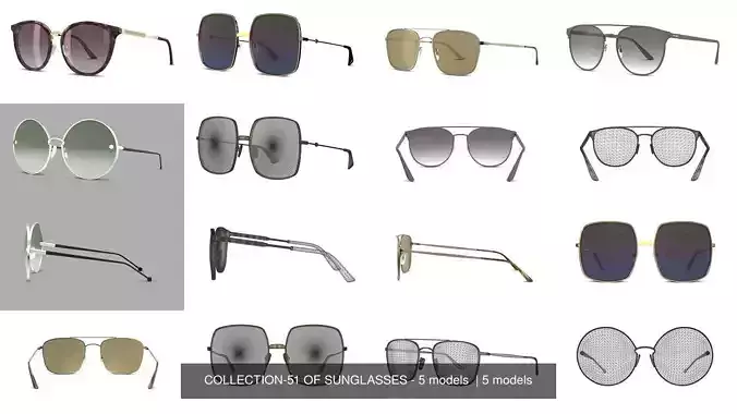 COLLECTION-51 OF SUNGLASSES - 5 models  