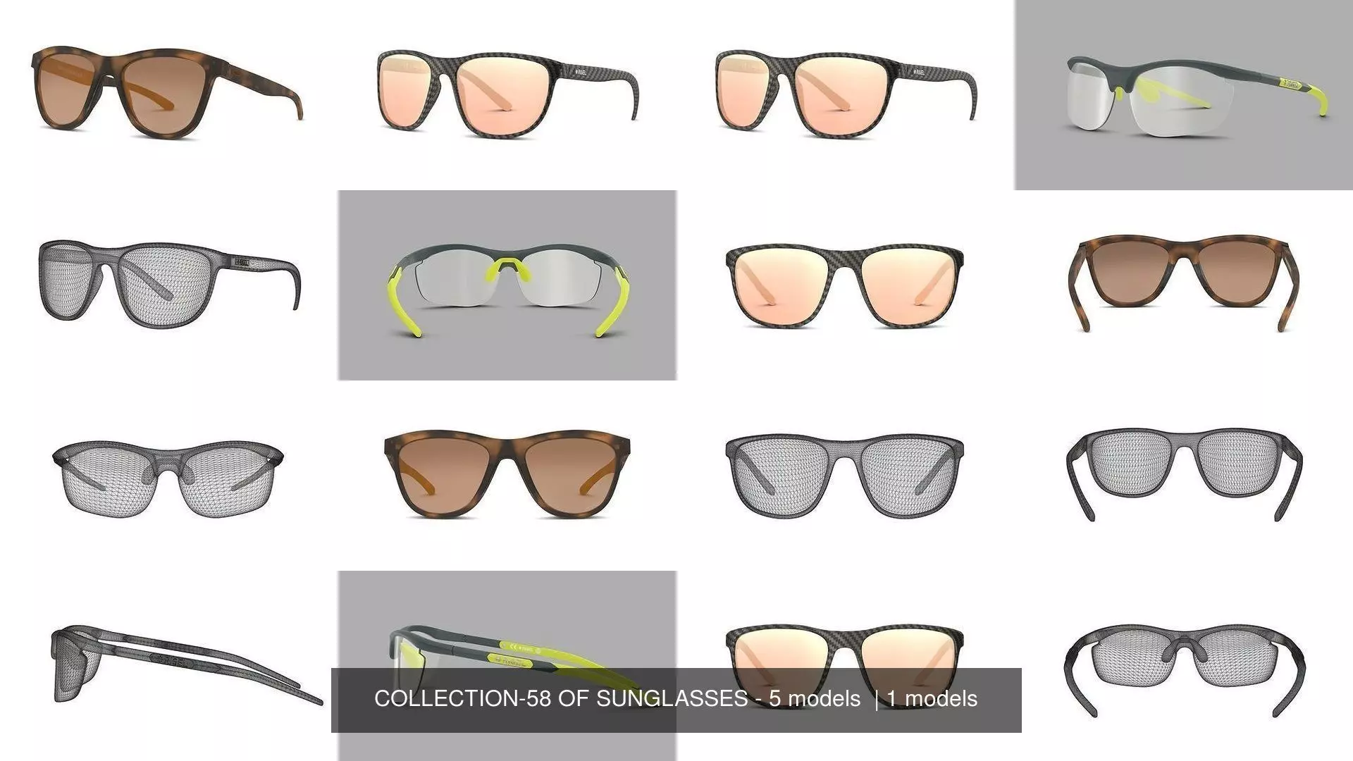 COLLECTION-58 OF SUNGLASSES - 5 models _2