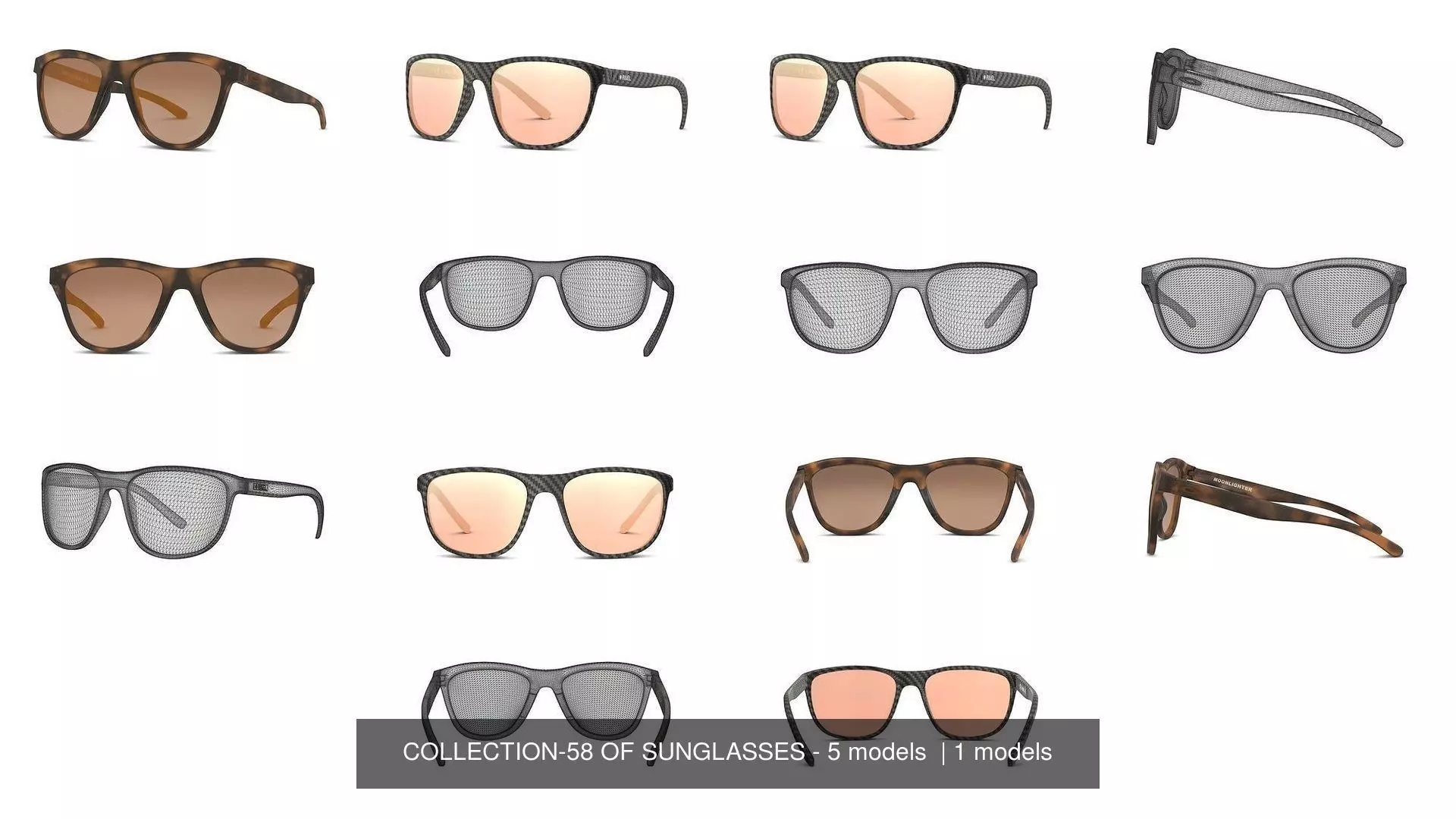 COLLECTION-58 OF SUNGLASSES - 5 models _1