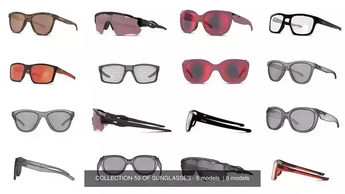 COLLECTION-59 OF SUNGLASSES - 5 models  