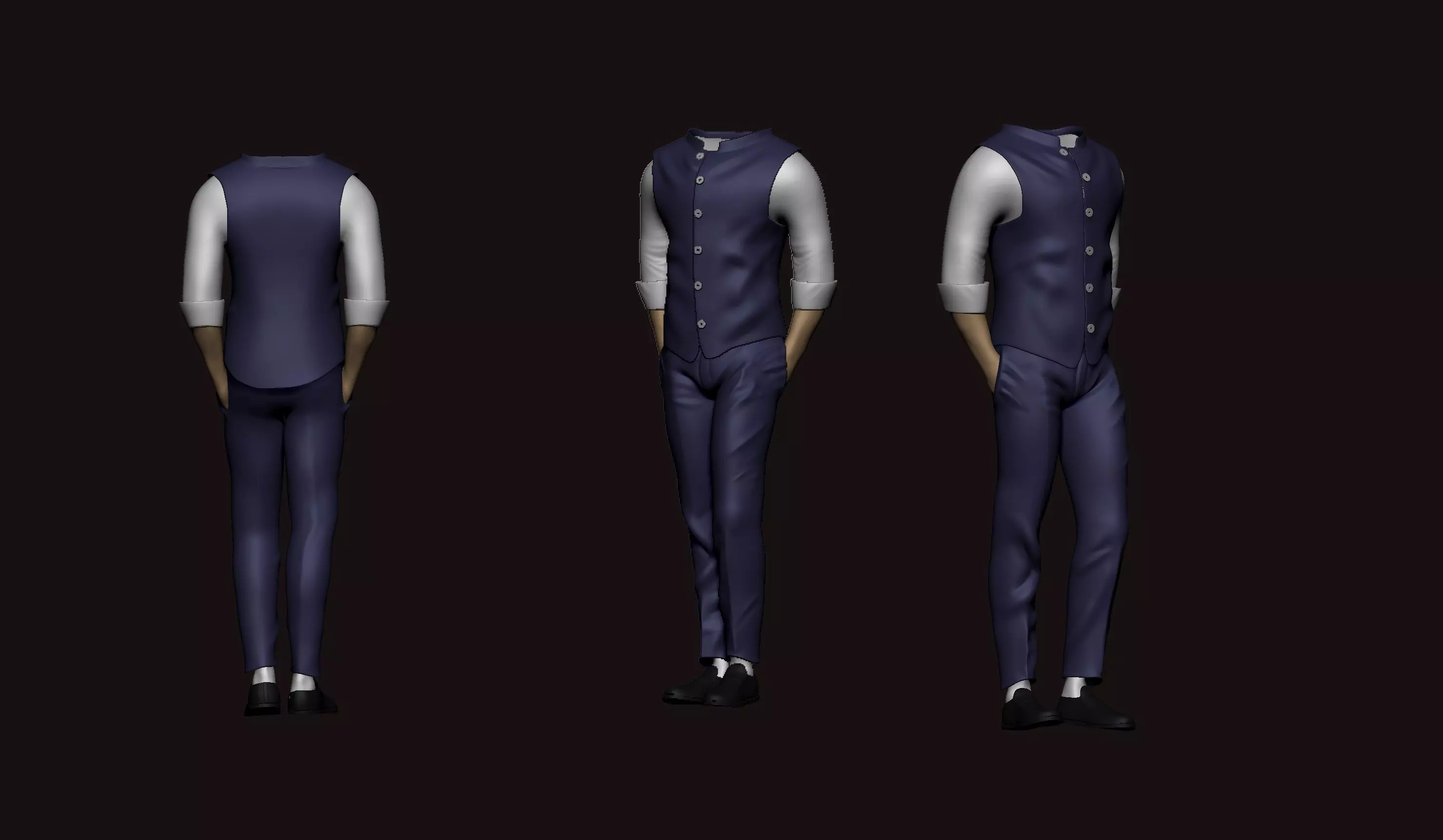Male Suitups 3D model