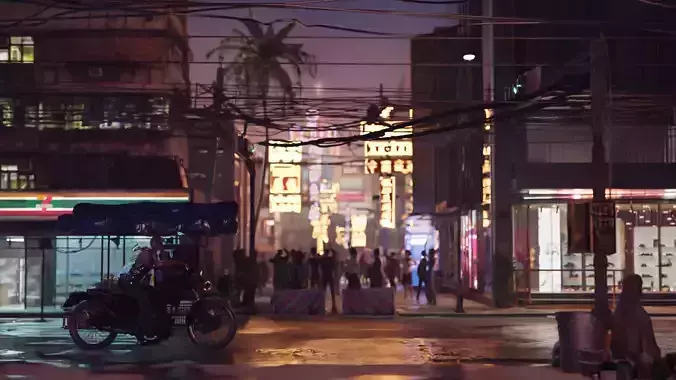 Asia Street Scene  3D model