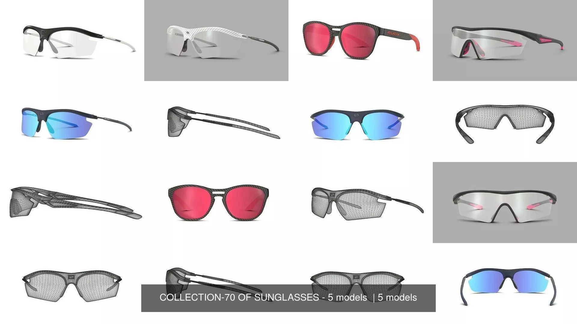 COLLECTION-70 OF SUNGLASSES - 5 models _0