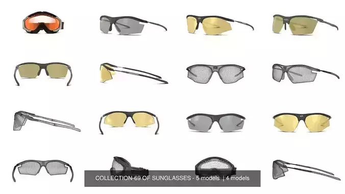 COLLECTION-69 OF SUNGLASSES - 5 models  