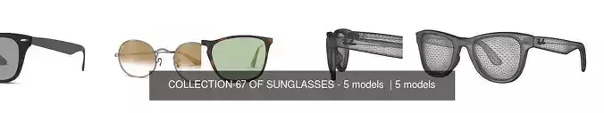 COLLECTION-67 OF SUNGLASSES - 5 models 