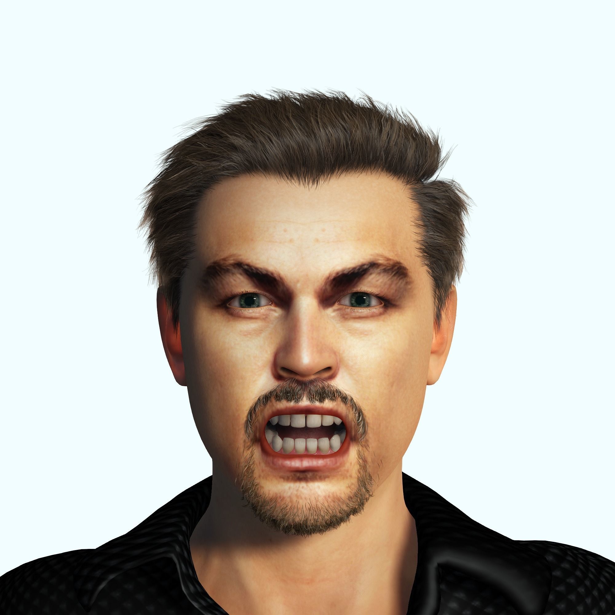 Leonardo DiCaprio 3D Rigged model ready for animation 3D model_14