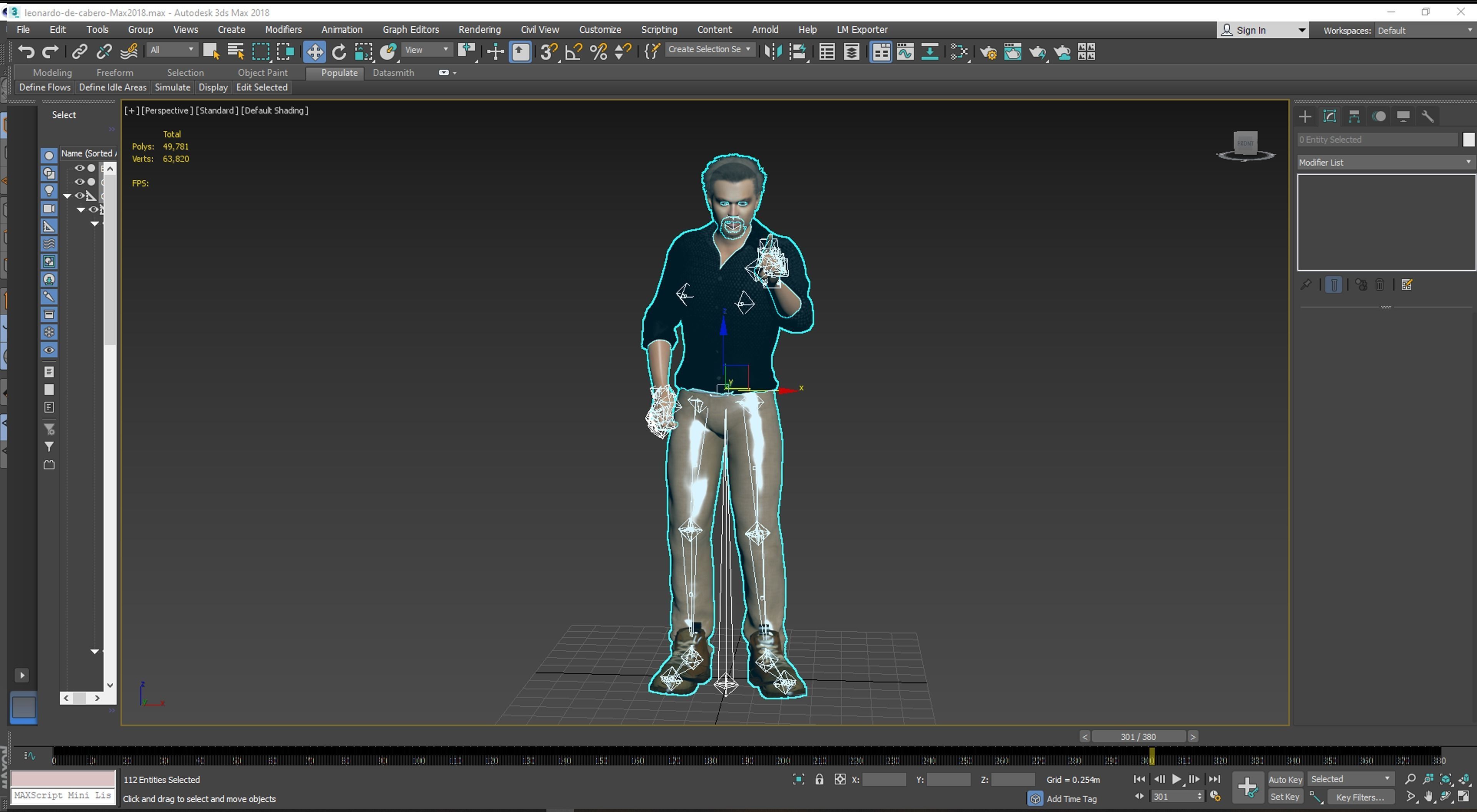 Leonardo DiCaprio 3D Rigged model ready for animation 3D model_17