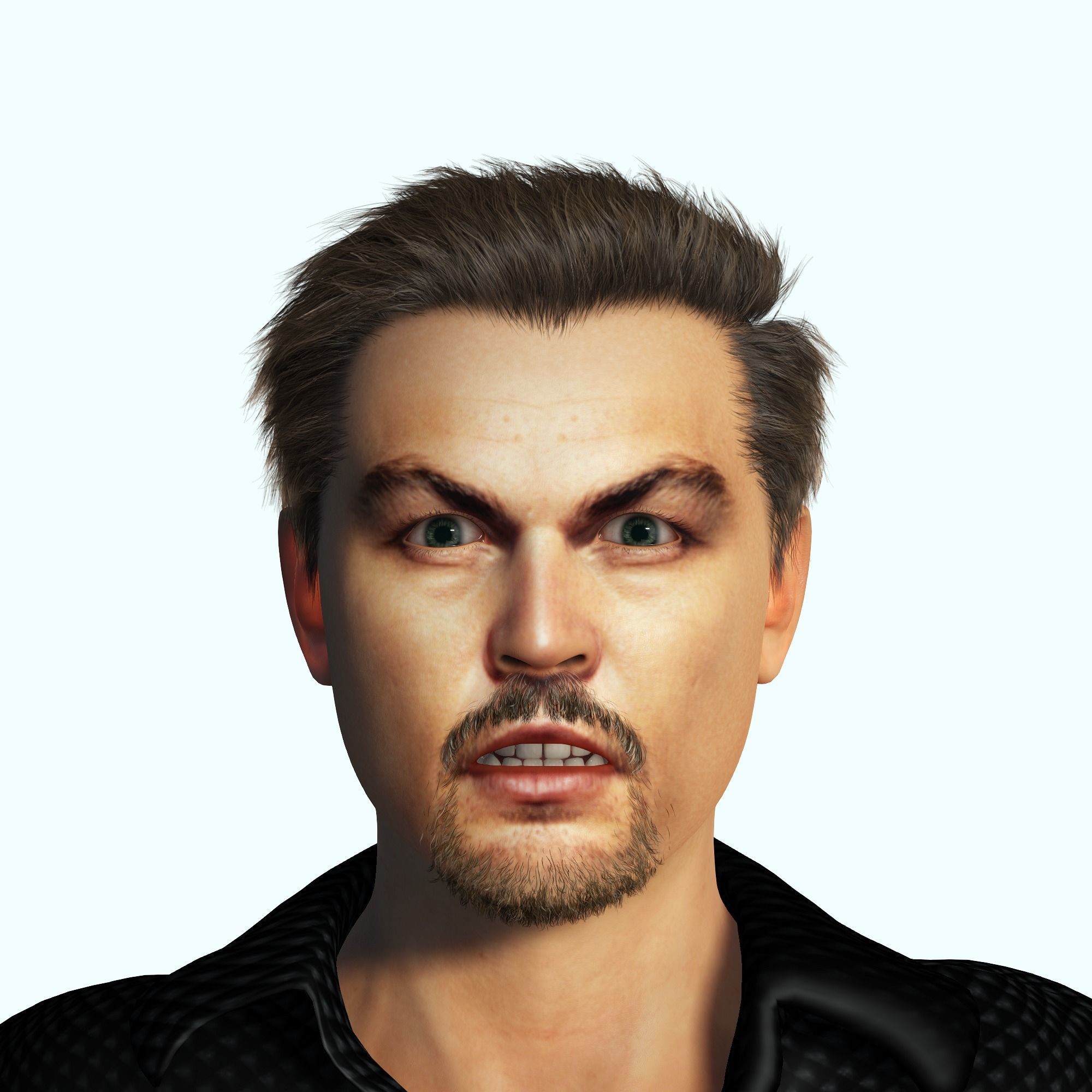 Leonardo DiCaprio 3D Rigged model ready for animation 3D model_7