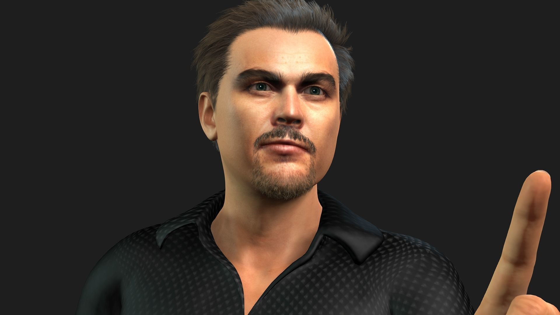 Leonardo DiCaprio 3D Rigged model ready for animation 3D model_2