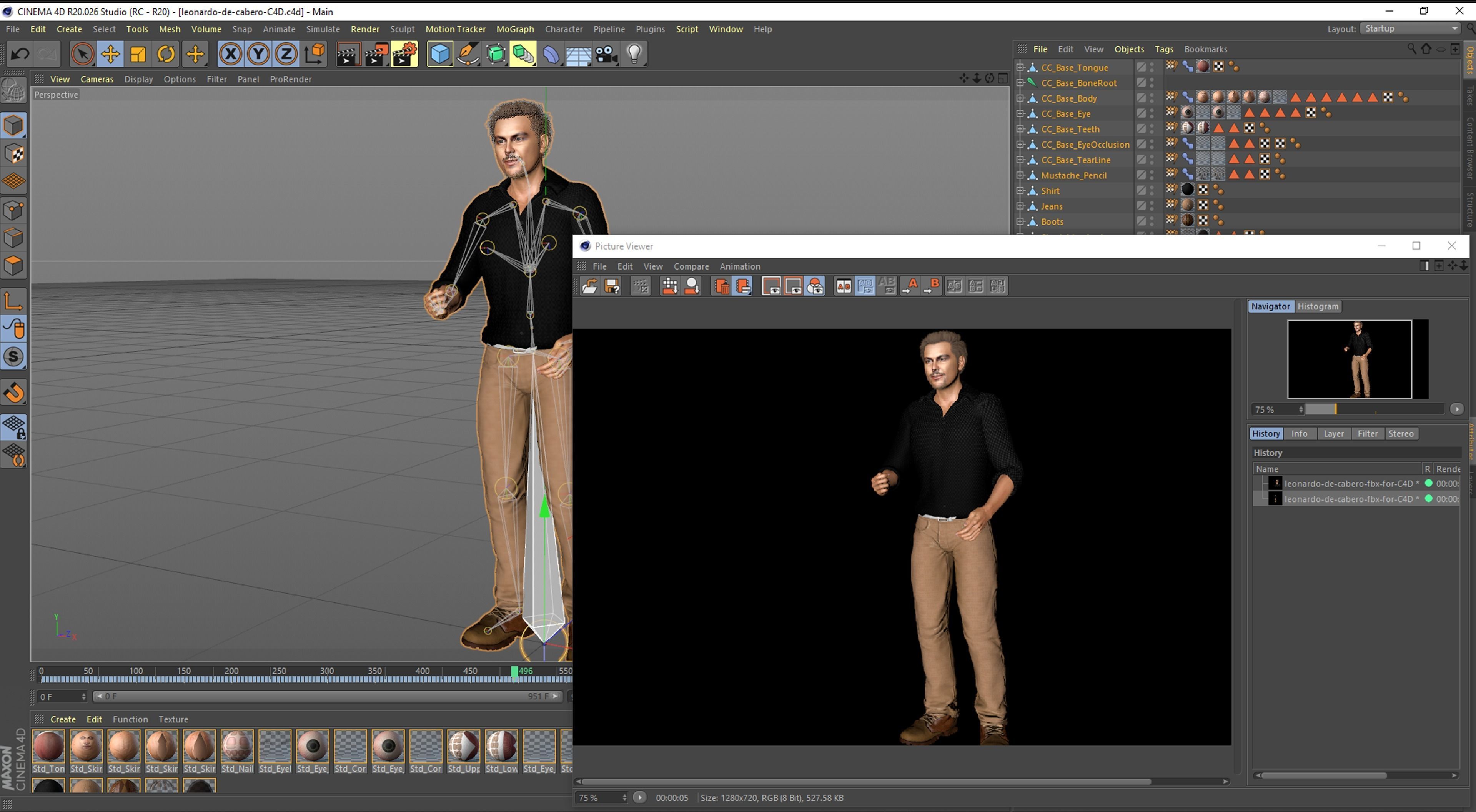 Leonardo DiCaprio 3D Rigged model ready for animation 3D model_18
