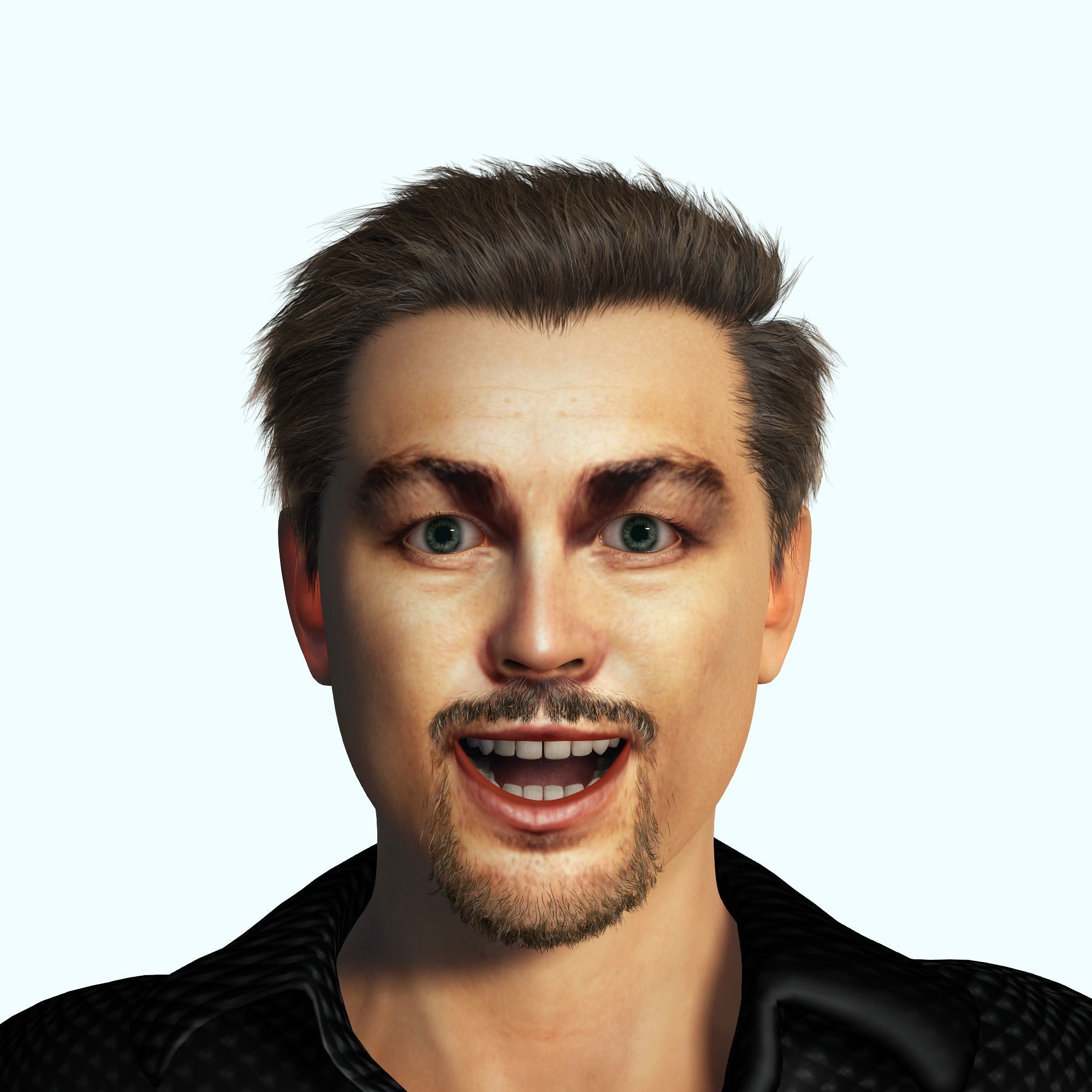 Leonardo DiCaprio 3D Rigged model ready for animation 3D model_6