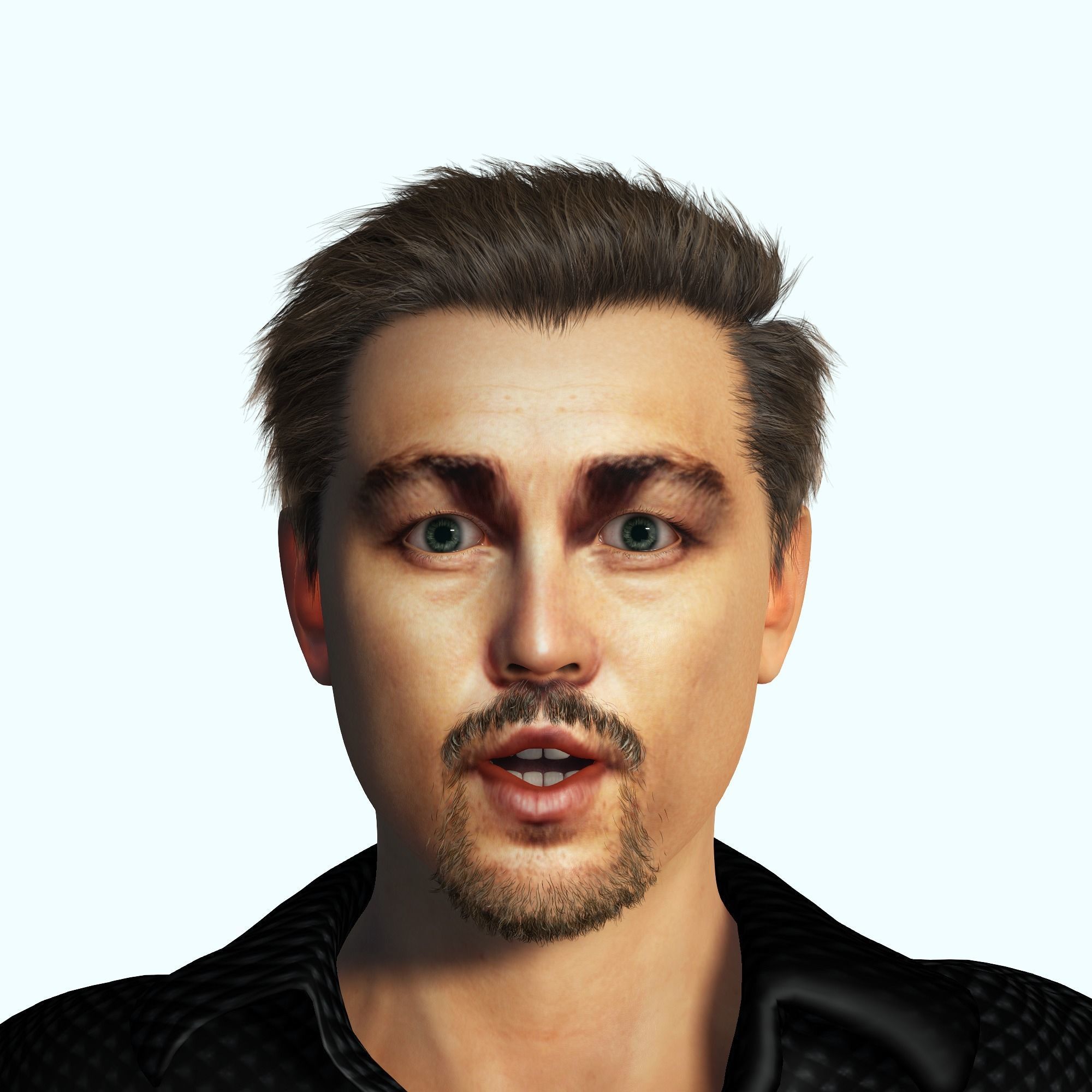 Leonardo DiCaprio 3D Rigged model ready for animation 3D model_8