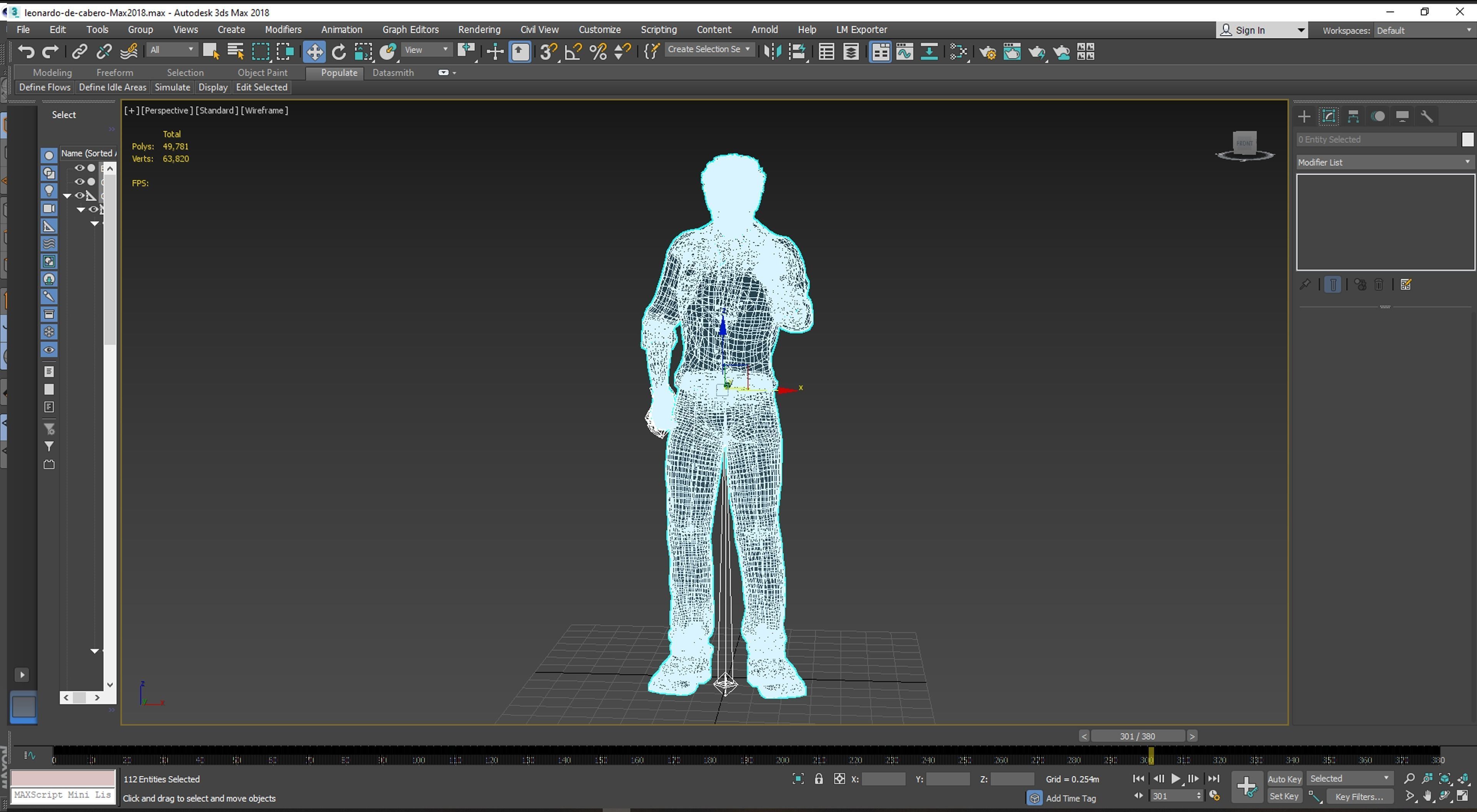 Leonardo DiCaprio 3D Rigged model ready for animation 3D model_19