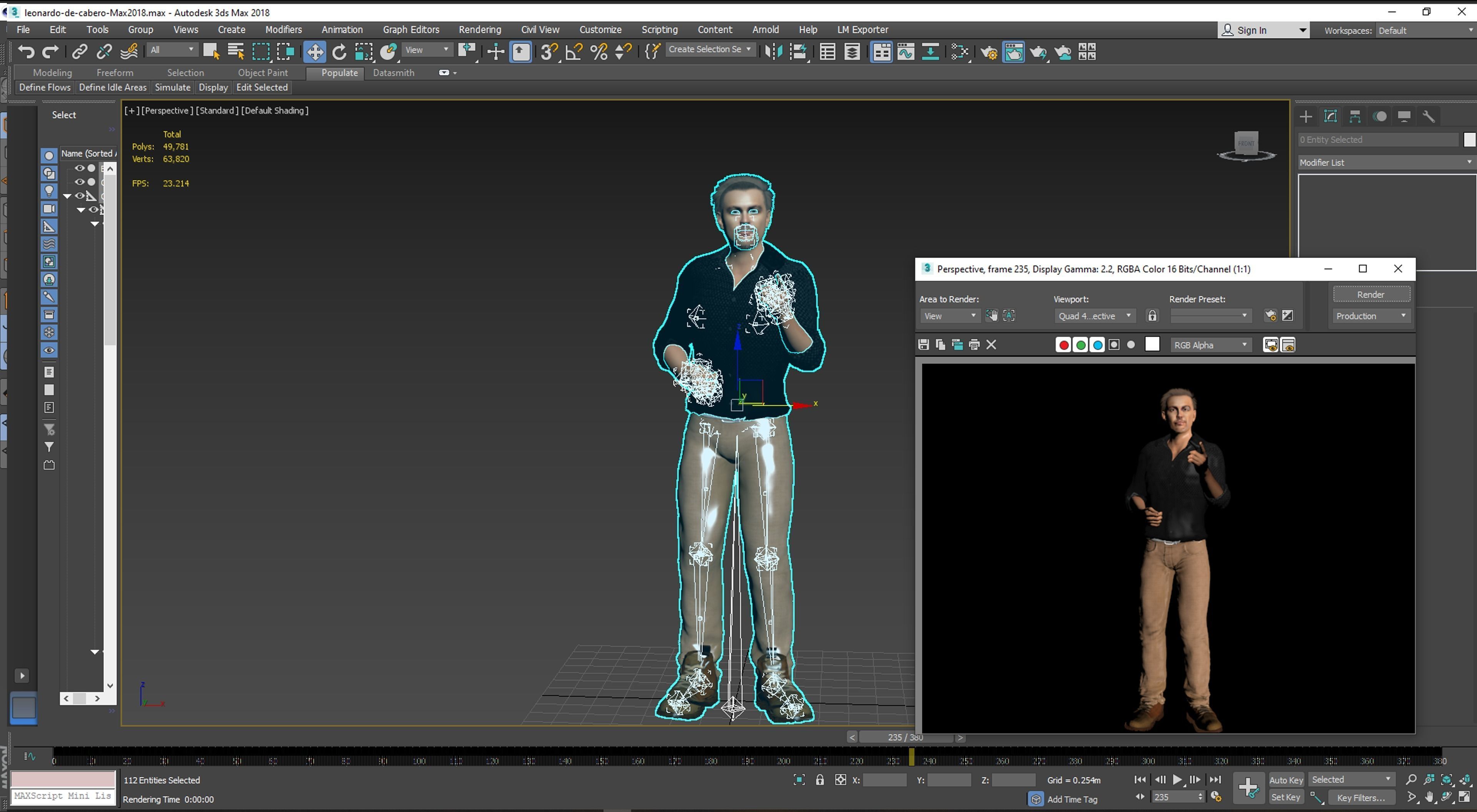 Leonardo DiCaprio 3D Rigged model ready for animation 3D model_16