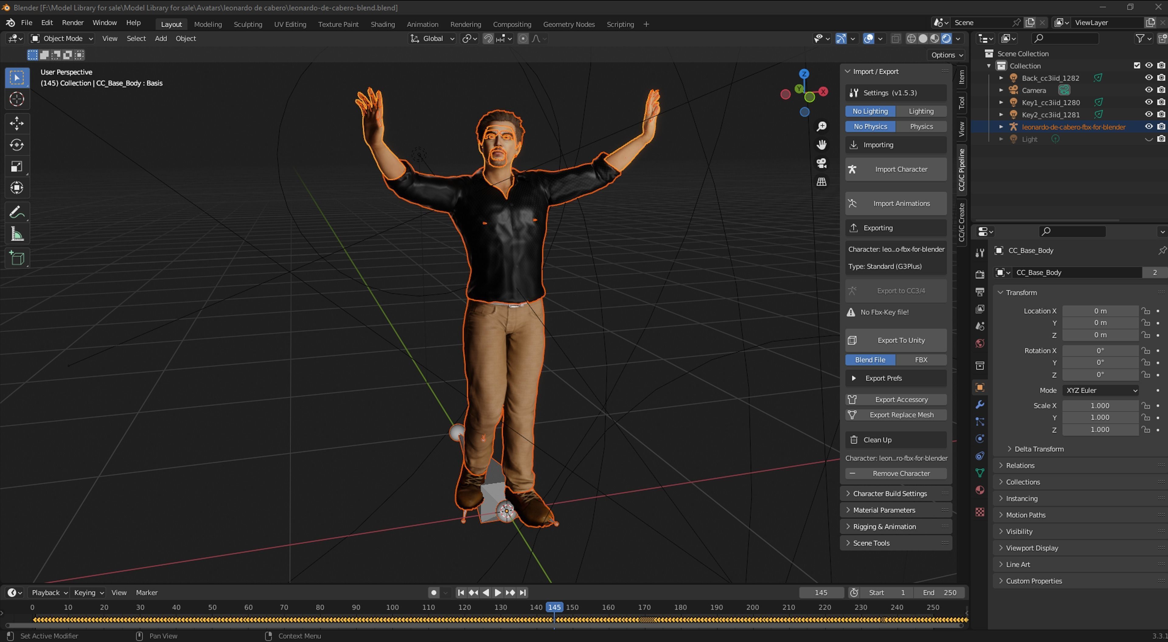 Leonardo DiCaprio 3D Rigged model ready for animation 3D model_20