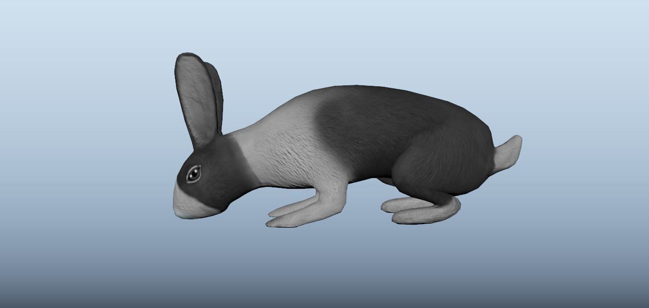 Rabbit Animated VFX Grace Low-poly 3D model_3