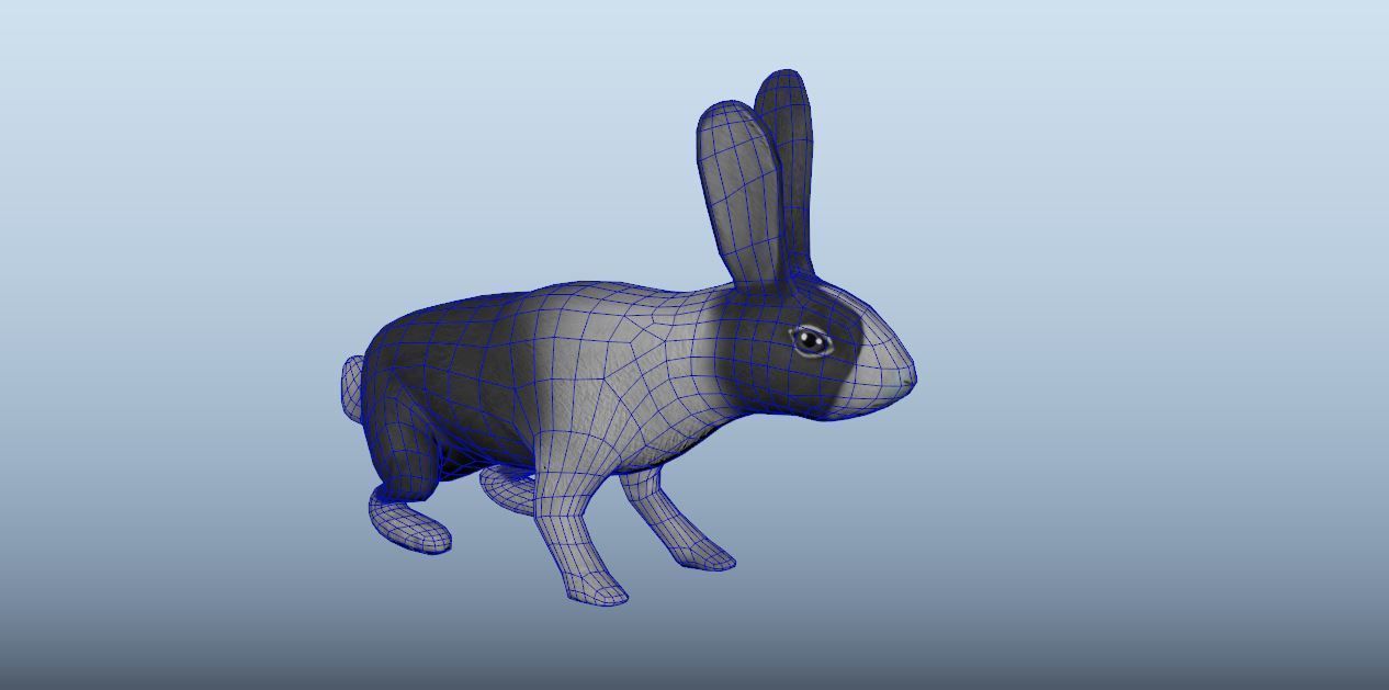 Rabbit Animated VFX Grace Low-poly 3D model_6
