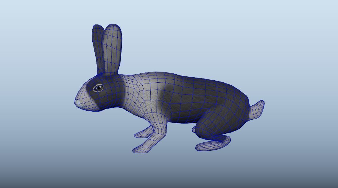 Rabbit Animated VFX Grace Low-poly 3D model_10