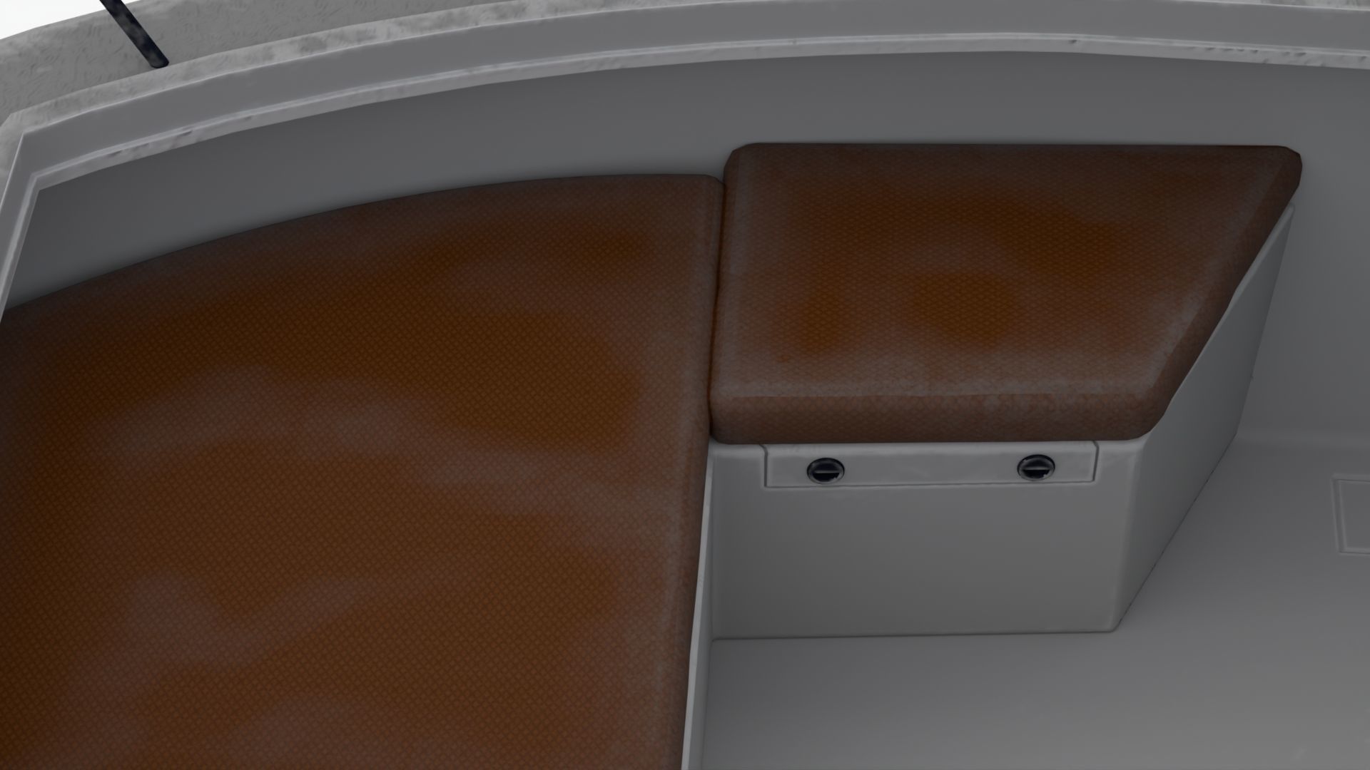 4K Small Aluminium Boat Low-poly 3D model_9