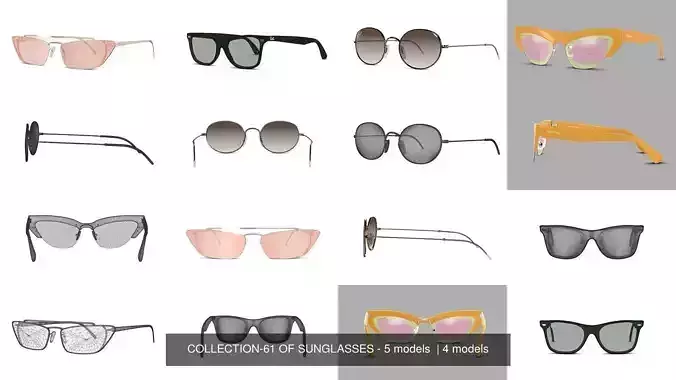 COLLECTION-61 OF SUNGLASSES - 5 models  