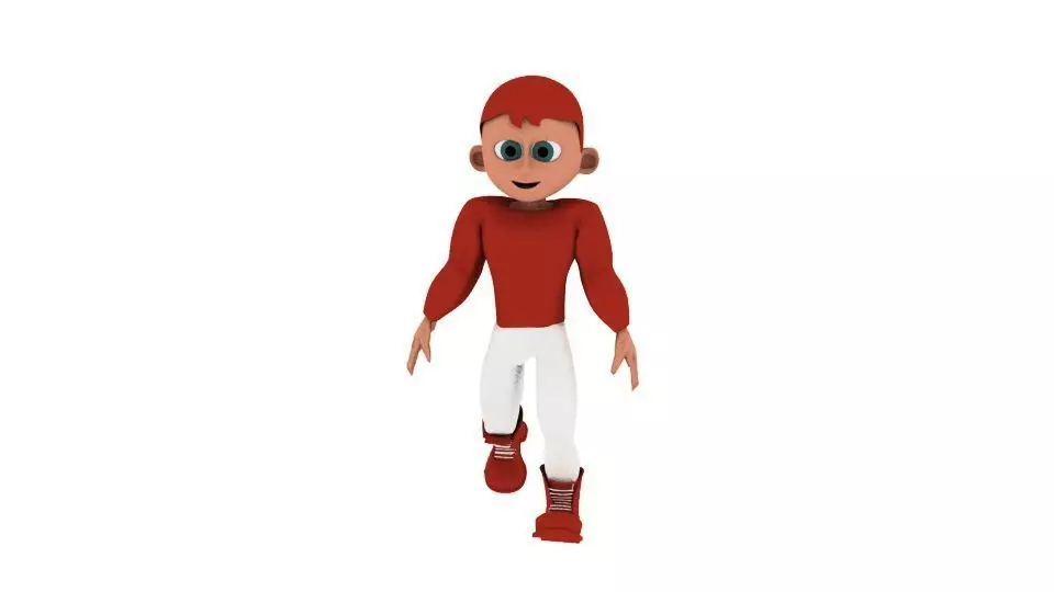 Boy Kid Rigged Maya Low-poly 3D model