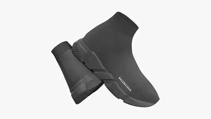 Balenciaga Speed Trainers Mono Grey