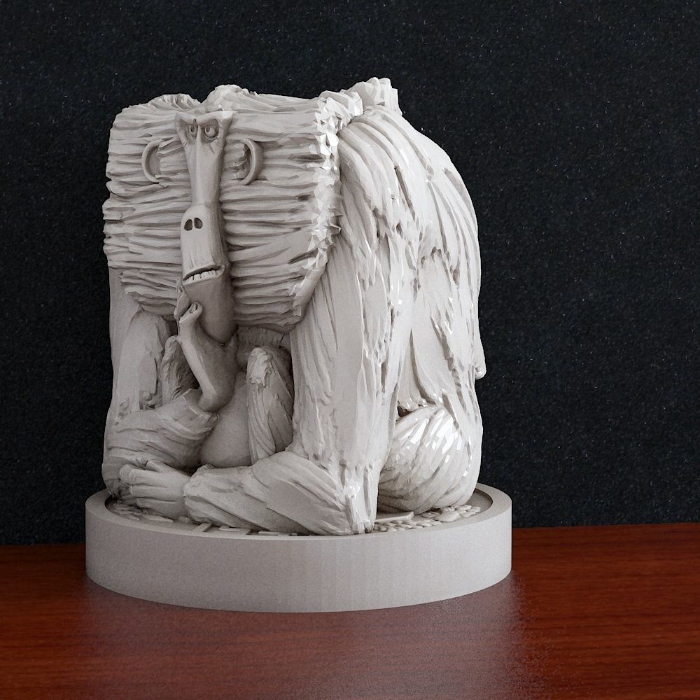 Monkey moneybox 3D print model_1