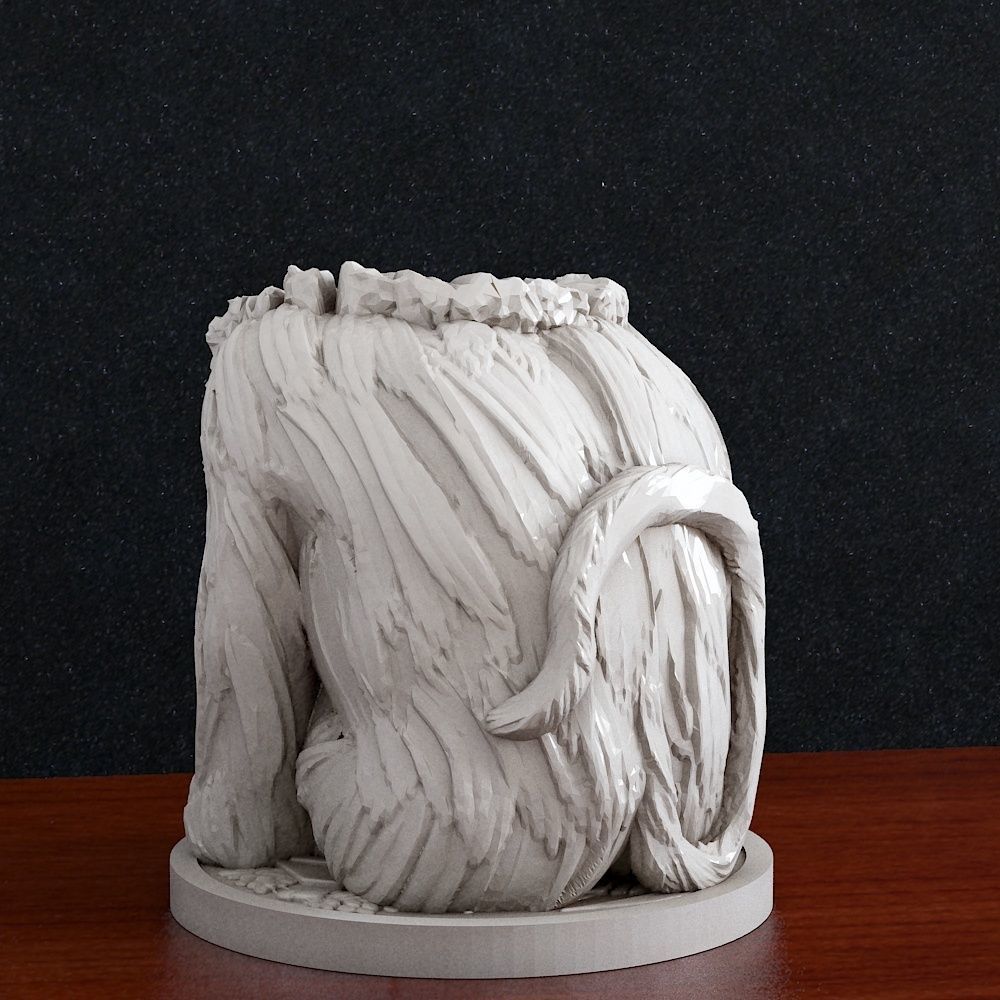 Monkey moneybox 3D print model_3