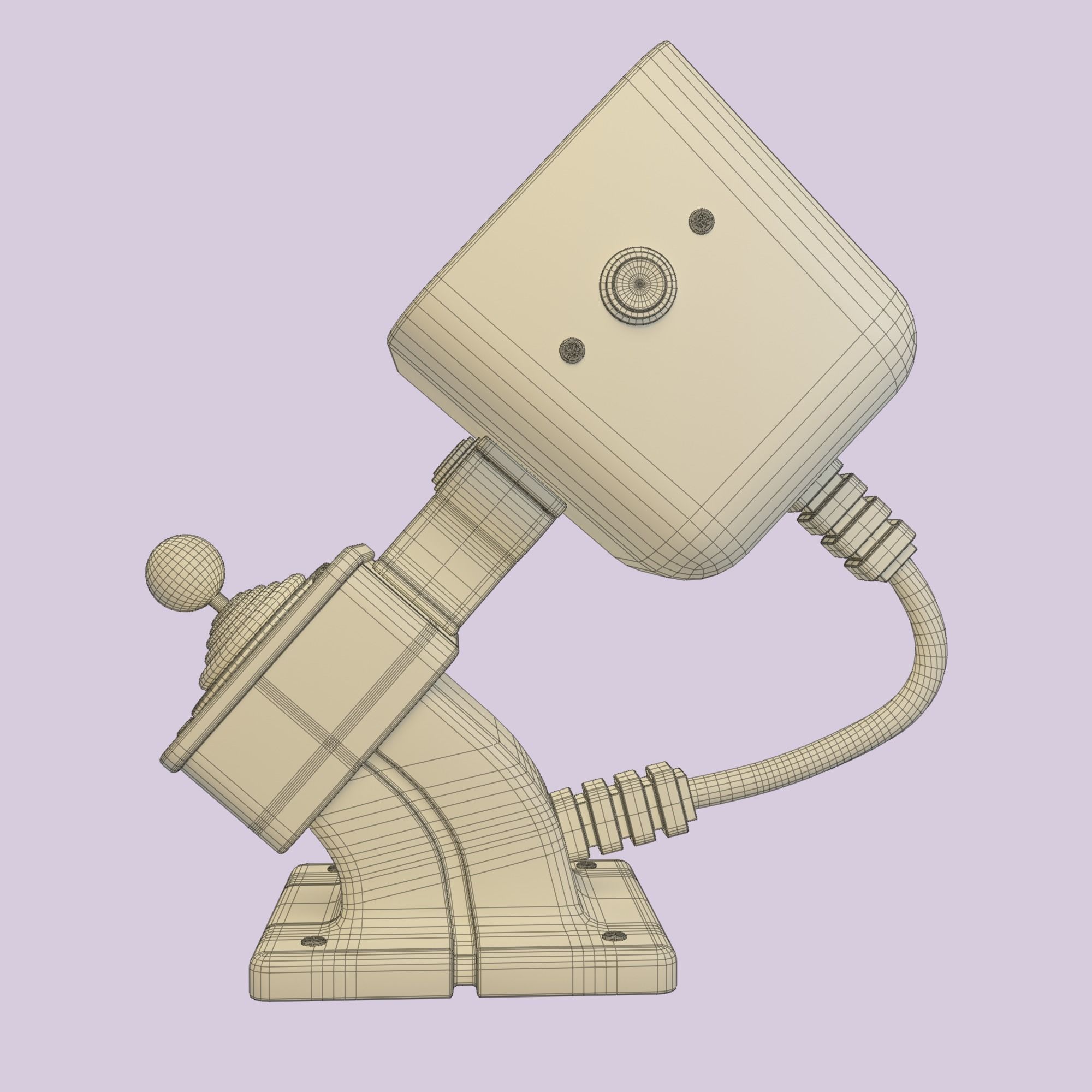 Retro-Videogame old game console with light 3D model_7