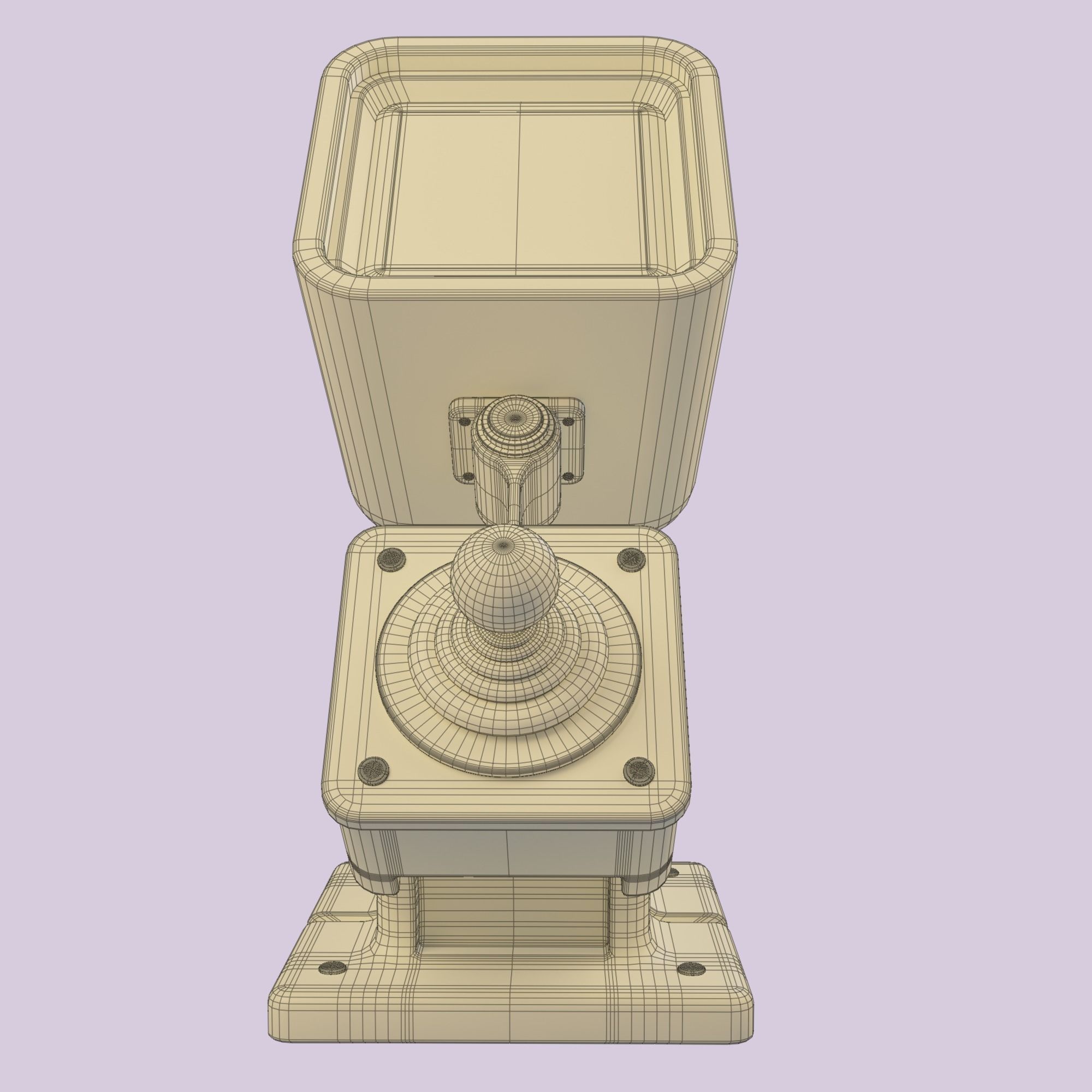 Retro-Videogame old game console with light 3D model_6