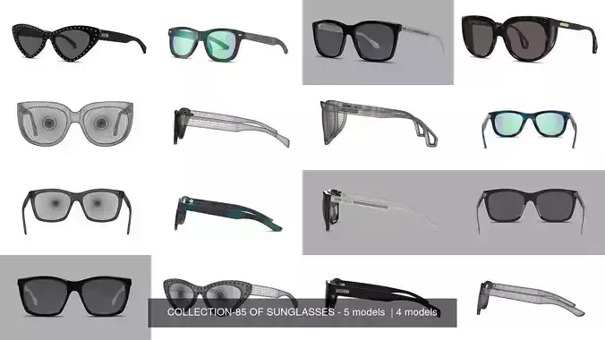 COLLECTION-85 OF SUNGLASSES - 5 models  