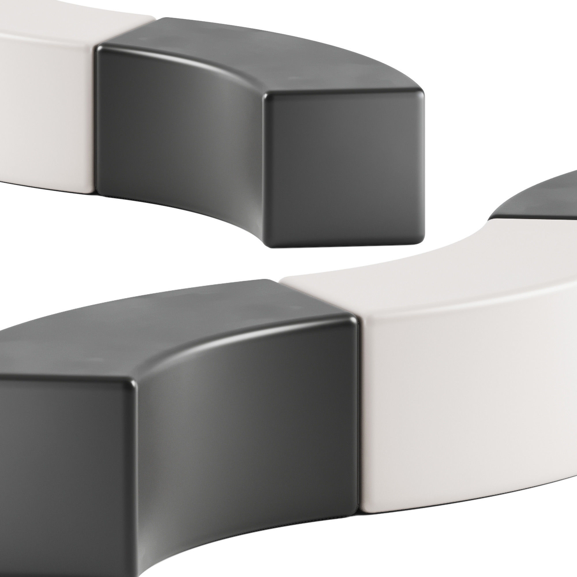 SOFT SNAKE Bench by Slide Design 3D model_1