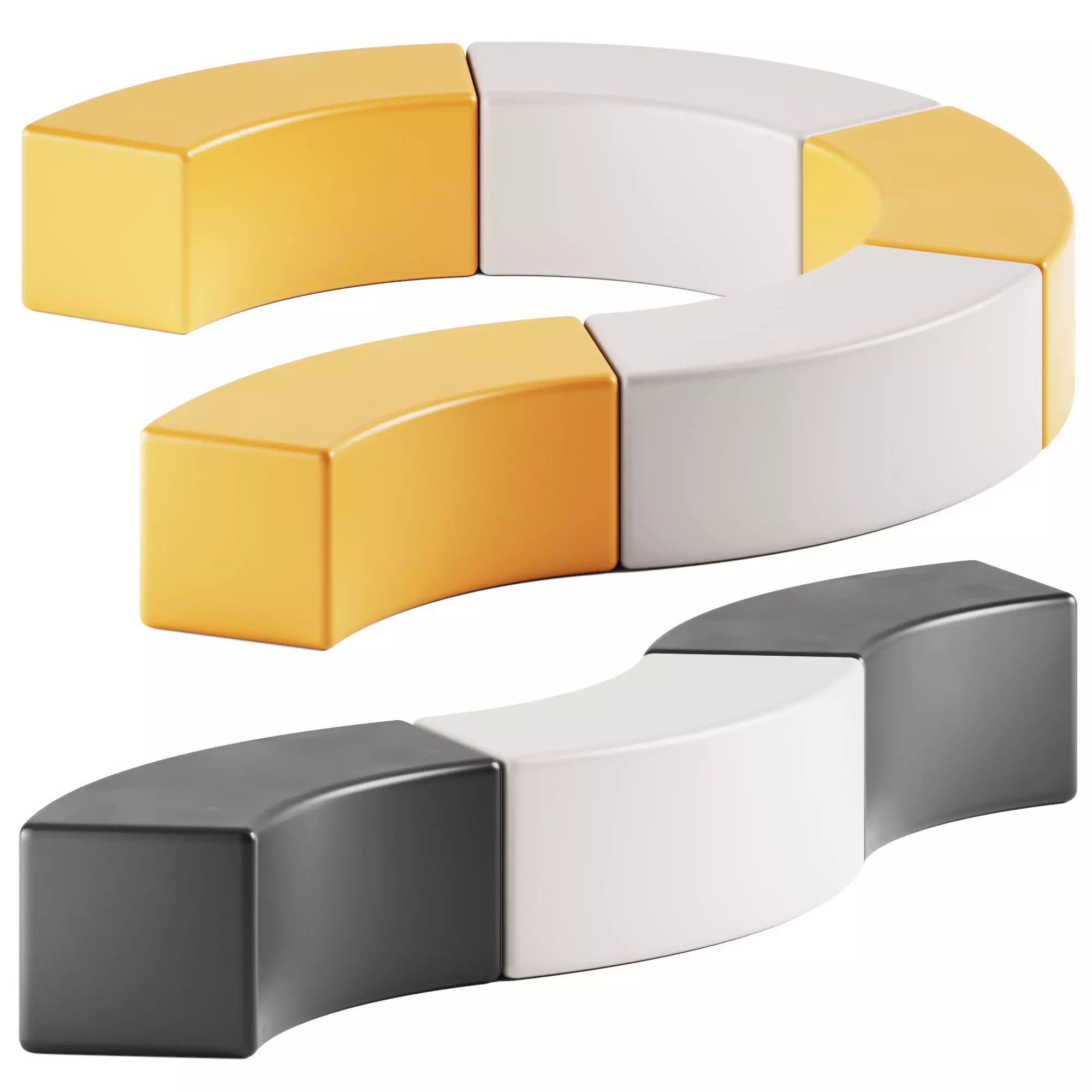 SOFT SNAKE Bench by Slide Design 3D model_0