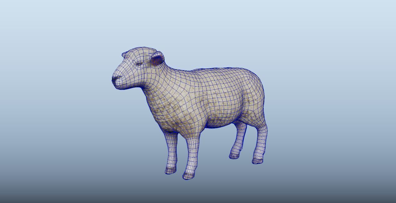 Sheep Animated VFX Grace Low-poly 3D model_9