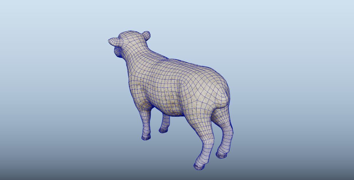 Sheep Animated VFX Grace Low-poly 3D model_8