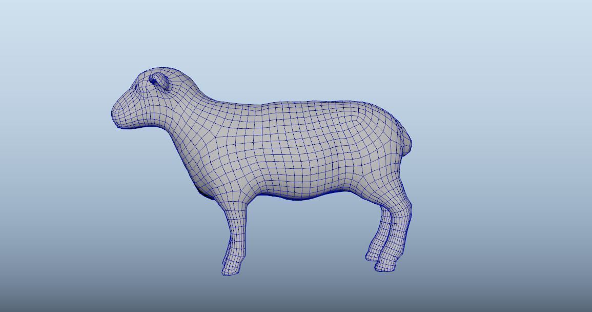 Sheep Animated VFX Grace Low-poly 3D model_7