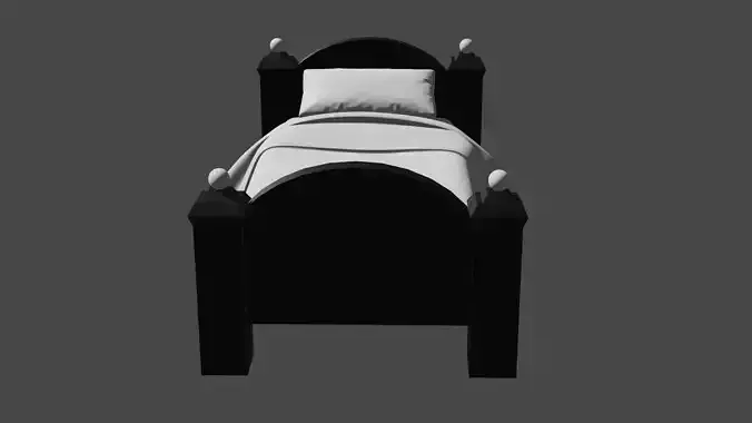 3D Bed Model with sheet