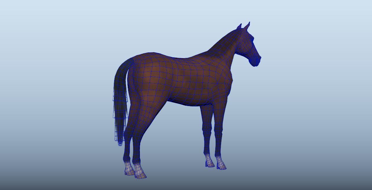 Horse Animated VFX Grace Low-poly 3D model_12